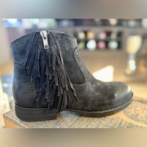 Born Kenia Black Tassel Ankle Booties $68 OBO